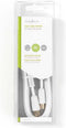 Nedis Coaxkabel - IEC (Coax) Male - IEC (Coax) Female - Vernikkeld - 100 dB - 75 Ohm - Dubbel Afgeschermd - 2.00 m - Rond - PVC - Wit - Doos