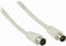 Nedis Coaxkabel - IEC (Coax) Male - IEC (Coax) Female - Vernikkeld - 90 dB - 75 Ohm - Dubbel Afgeschermd - 3.00 m - Rond - PVC - Wit - Doos