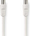 Nedis Coaxkabel - IEC (Coax) Male - IEC (Coax) Female - Vernikkeld - 90 dB - 75 Ohm - Dubbel Afgeschermd - 3.00 m - Rond - PVC - Wit - Doos