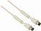 Nedis Coaxkabel - IEC (Coax) Male - IEC (Coax) Female - Vernikkeld - 100 dB - 75 Ohm - Dubbel Afgeschermd - 2.00 m - Rond - PVC - Wit - Doos
