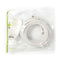 Nedis Coaxkabel - IEC (Coax) Male - IEC (Coax) Male - Vernikkeld - 90 dB - 75 Ohm - Dubbel Afgeschermd - 10.0 m - Rond - PVC - Wit - Envelop