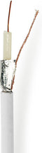 Nedis Coaxkabel op Haspel - Coax 12 - 75 Ohm - Dubbel Afgeschermd - ECA - 25.0 m - Coax - PVC - Wit - Gift Box