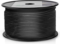 Nedis Coaxkabel op Haspel - RG174 - 50 Ohm - Enkelvoudig Afgeschermd - ECA - 100.0 m - Coax - PVC - Zwart - Rol