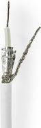 Nedis Coaxkabel op Haspel - RG58C/U - 50 Ohm - Dubbel Afgeschermd - ECA - 50.0 m - Coax - PVC - Wit - Gift Box