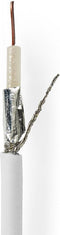 Nedis Coaxkabel op Haspel - RG59 - 75 Ohm - Dubbel Afgeschermd - ECA - 25.0 m - Coax - PVC - Wit - Gift Box