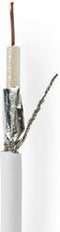 Nedis Coaxkabel op Haspel - RG59 - 75 Ohm - Dubbel Afgeschermd - ECA - 25.0 m - Coax - PVC - Wit - Gift Box