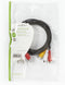 Nedis Composiet Videokabel - 3x RCA Male - 3x RCA Female - Vernikkeld - 480p - 2.00 m - Rond - PVC - Zwart - Envelop