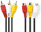 Nedis Composiet Videokabel - 3x RCA Male - 3x RCA Female - Vernikkeld - 480p - 5.00 m - Rond - PVC - Zwart - Envelop