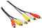 Nedis Composiet Videokabel - 3x RCA Male - 3x RCA Female - Vernikkeld - 480p - 2.00 m - Rond - PVC - Zwart - Envelop