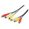 Nedis Composiet Videokabel - 3x RCA Male - 3x RCA Female - Vernikkeld - 480p - 2.00 m - Rond - PVC - Zwart - Envelop