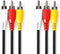 Nedis Composiet Videokabel - 3x RCA Male - 3x RCA Male - Vernikkeld - 480p - 5.00 m - Rond - PVC - Zwart - Envelop