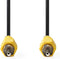 Nedis Composiet Videokabel - RCA Male - RCA Male - Vernikkeld - 480p - 2.00 m - Rond - PVC - Zwart - Envelop