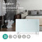 Nedis Convectorkachel met Glazen Paneel | 1000 / 2000 W | 2 Warmte Standen | Instelbare thermostaat | Afstandsbediening | IP24 | Wit