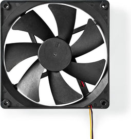 Nedis DC Ventilator - DC - Grootte ventilator: 140 mm - 3-Pin - 24.9 dBA - Zwart