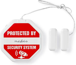 Nedis Deurstop-Raamalarm - Batterij Gevoed - 2x CR2032 - 85 dB - Wit