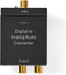 Nedis Digitale Audioconverter - 1-weg - Input: 1x Digital RCA / 1x TosLink - Output: 1x (2x RCA) / 1x 3,5 mm - Automatisch - Geïntegreerde versterker - Zwart