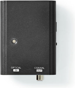 Nedis Digitale Audioconverter - 1-weg - Input: TosLink Female - Output: 1x S/PDIF - Manueel - Zwart