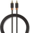 Nedis Digitale Audiokabel - RCA Male - RCA Male - Verguld - 1.00 m - Rond - PVC - Antraciet - Window Box