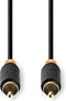Nedis Digitale Audiokabel - RCA Male - RCA Male - Verguld - 2.00 m - Rond - PVC - Antraciet - Doos
