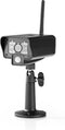 Nedis Digitale Draadloze Camera - 2.4 GHz - VGA - Binnen- en Buitenshuis - Nachtzicht: 5.00 m - Kijkhoek: 73 ° - Zwart - IP54