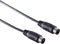 Nedis DIN-Audiokabel - DIN 5-Pins Male - DIN 5-Pins Male - Vernikkeld - 3.00 m - Rond - PVC - Zwart - Label