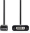 Nedis DisplayPort-Adapter - DisplayPort Male - DVI-D 24+1-Pins Female - 1080p - Vernikkeld - Recht - 0.20 m - Rond - PVC - ABS - Zwart - Envelop