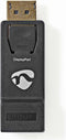 Nedis DisplayPort-Adapter - DisplayPort Male - HDMI Output - 4K@30Hz - Verguld - Recht - Rond - ABS - ABS - Antraciet - Doos