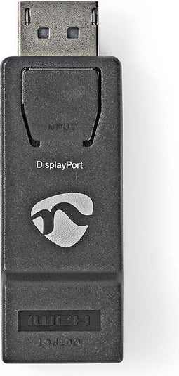 Nedis DisplayPort-Adapter - DisplayPort Male - HDMI Output - 1080p@60Hz - Vernikkeld - Recht - Rond - ABS - ABS - Zwart - Doos