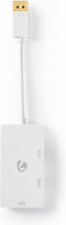 Nedis DisplayPort-Adapter - Mini-DisplayPort Male - DVI-D 24+1-Pins Female / HDMI Output / VGA Female 15p - 4K@60Hz - Verguld - Schakelbaar - 0.20 m - Rond - ABS - ABS - Wit - Polybag