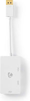 Nedis DisplayPort-Adapter - Mini-DisplayPort Male - DVI-D 24+1-Pins Female / HDMI Output / VGA Female 15p - 4K@60Hz - Verguld - Schakelbaar - 0.20 m - Rond - ABS - ABS - Wit - Polybag