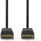 Nedis DisplayPort-Kabel - DisplayPort Male - DisplayPort Male - 8K@60Hz - Vernikkeld - 2.00 m - Rond - PVC - Zwart - Label