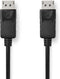 Nedis DisplayPort-Kabel - DisplayPort Male - DisplayPort Male - 4K@60Hz - Vernikkeld - 3.00 m - Rond - PVC - Zwart - Label