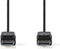 Nedis DisplayPort-Kabel - DisplayPort Male - DisplayPort Male - 4K@60Hz - Vernikkeld - 3.00 m - Rond - PVC - Zwart - Doos