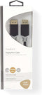 Nedis DisplayPort-Kabel - DisplayPort Male - DisplayPort Male - 4K@60Hz - Verguld - 2.00 m - Rond - PVC - Antraciet / Grijs - Doos