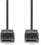 Nedis DisplayPort-Kabel - DisplayPort Male - DisplayPort Male - 4K@60Hz - Vernikkeld - 2.00 m - Rond - PVC - Zwart - Doos