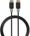 Nedis DisplayPort-Kabel - DisplayPort Male - DisplayPort Male - 4K@60Hz - Verguld - 2.00 m - Rond - PVC - Antraciet / Grijs - Doos