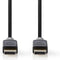 Nedis DisplayPort-Kabel - DisplayPort Male - DisplayPort Male - 8K@60Hz - Verguld - 3.00 m - Rond - PVC - Antraciet - Doos