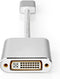 Nedis DisplayPort-Kabel - DisplayPort Male - DVI-D 24+1-Pins Female - 1080p - Verguld - 0.20 m - Rond - Gevlochten - Zilver - Cover Window Box