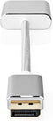 Nedis DisplayPort-Kabel - DisplayPort Male - DVI-D 24+1-Pins Female - 1080p - Verguld - 0.20 m - Rond - Gevlochten - Zilver - Cover Window Box