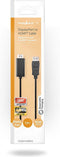 Nedis DisplayPort-Kabel - DisplayPort Male - HDMI Connector - 4K@30Hz - Vernikkeld - 1.00 m - Rond - PVC - Antraciet - Doos