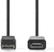 Nedis DisplayPort-Kabel - DisplayPort Male - HDMI Connector - 4K@30Hz - Vernikkeld - 2.00 m - Rond - PVC - Zwart - Doos