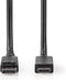 Nedis DisplayPort-Kabel - DisplayPort Male - HDMI Connector - 4K@60Hz - Vernikkeld - 2.00 m - Rond - PVC - Zwart - Doos