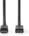 Nedis DisplayPort-Kabel - DisplayPort Male - HDMI Connector - 4K@60Hz - Vernikkeld - 2.00 m - Rond - PVC - Zwart - Polybag