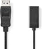 Nedis DisplayPort-Kabel - DisplayPort Male - HDMI Output - 4K@30Hz - Vernikkeld - 0.20 m - Rond - PVC - Zwart - Doos