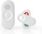 Nedis Draadloze Deurbelset - Netvoeding - 220 - 240 V AC 50 Hz - 1x CR2032 - Volume: 80 dB - Signaalbereik: 300 m - IP44 - Instelbaar volume - 36 Melodiën - 1 Ontvanger - Grijs / Wit