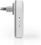 Nedis Draadloze Deurbelset - Netvoeding - 220 - 240 V AC 50 Hz - 1x CR2032 - Volume: 80 dB - Signaalbereik: 300 m - IP44 - Instelbaar volume - 36 Melodiën - 1 Ontvanger - Grijs / Wit
