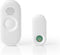 Nedis Draadloze Deurbelset - Netvoeding - 220 - 240 V AC 50 Hz - 1x CR2032 - Volume: 80 dB - Signaalbereik: 300 m - IP44 - Instelbaar volume - 36 Melodiën - 1 Ontvanger - Grijs / Wit