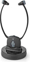 Nedis Draadloze TV-Koptelefoon - RF - In-Ear - Maximale batterijduur: 7 uur - 25 m - Digitale Audio - Laadstation - Balanscontrole - Slechthorenden ondersteuning - Zwart