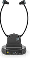 Nedis Draadloze TV-Koptelefoon - RF - In-Ear - Maximale batterijduur: 7 uur - 25 m - Digitale Audio - Laadstation - Balanscontrole - Slechthorenden ondersteuning - Zwart