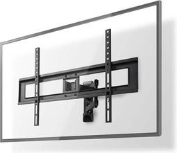Nedis Draai- en Kantelbare TV-Muurbeugel - 37 - 70 " - Maximaal schermgewicht: 25 kg - Kantelbaar - Draaibaar - Minimale muurafstand: 79 mm - Maximale muurafstand: 427 mm - 3 Draaipunt(en) - ABS / Staal